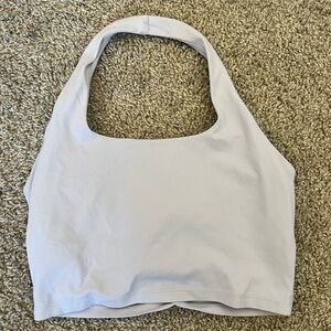 Blue Halter Sports Bra Crop Top Womens Medium